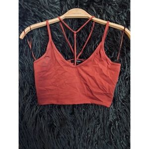 Coral cropped cami